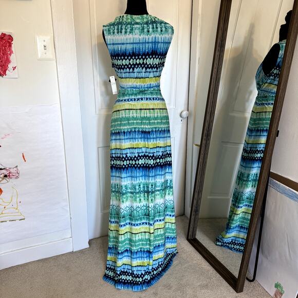 NWT Sandra Darren Maxi Dress V-Neck Women's Size 8 - Picture 5 of 7